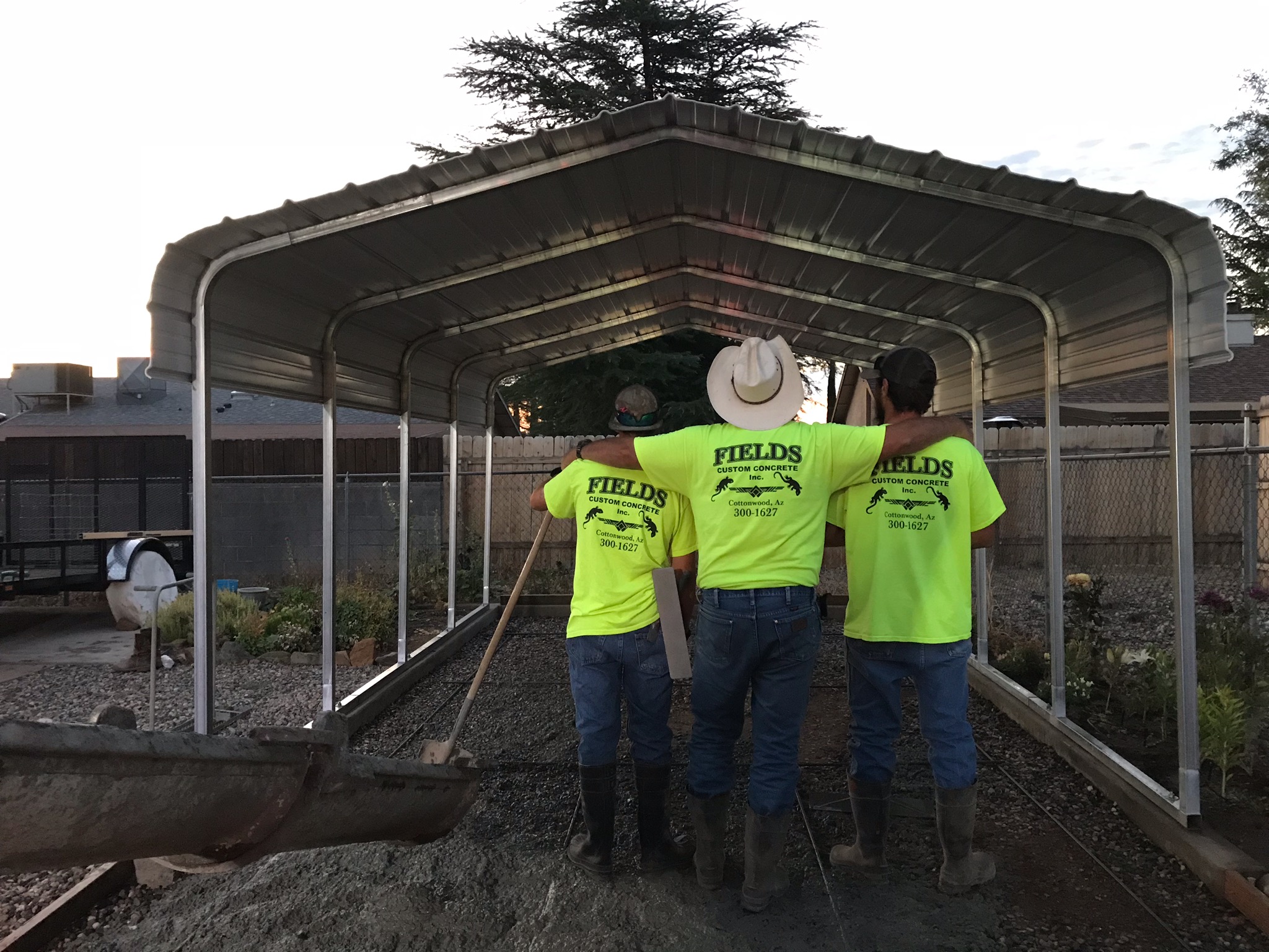 Concrete Carport Pour